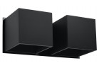 Nástěnné svítidlo Sollux Ligthing Quad 2, 26cm, dvojitý, GU9 2x40W, černá