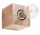 Nástěnné svítidlo Sollux Ligthing Abel, 10cm, čtvercová, E27 1x60W, naturalne dřevo