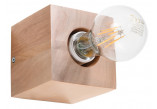 Nástěnné svítidlo Sollux Ligthing Abel, 10cm, čtvercová, E27 1x60W, naturalne dřevo