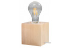 Lampa biurkowa Sollux Ligthing Abel, 10cm, čtvercová, E27 1x60W, naturalne dřevo