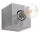 Nástěnné svítidlo Sollux Ligthing Abel, 10cm, čtvercová, beton, E27 1x60W, šedá
