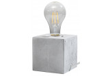 Lampa biurkowa Sollux Ligthing Abel, 10cm, čtvercová, beton, E27 1x60W, šedá