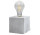 Lampa biurkowa Sollux Ligthing Abel, 10cm, čtvercová, beton, E27 1x60W, šedá
