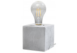 Lampa biurkowa Sollux Ligthing Abel, 10cm, čtvercová, beton, E27 1x60W, šedá