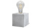 Nástěnné svítidlo Sollux Ligthing Abel, 10cm, čtvercová, beton, E27 1x60W, šedá