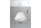 Żyrandol Sollux Ligthing Bella, 60cm, E27 3x60W, bílý