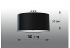 Plafon Sollux Ligthing Otto 50, kruhový, 50x50cm, E27 5x60W, černá/bílý