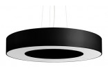 Żyrandol Sollux Ligthing Saturno 50 Slim, kruhový, 50x50cm, E27 5x60W, černá/bílý