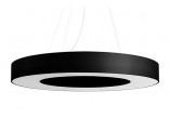 Żyrandol Sollux Ligthing Saturno 70 Slim, kruhový, 70x70cm, E27 6x60W, černá/bílý