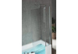 Vanová zástěna Iris Comby 2 80x150 cm, pravé, profil chrom, sklo čiré mocowany do stěny (2 elementy) + Fixe 70
