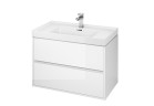 Set B105, skříňka Cersanit Crea s umyvadlem Crea 80, závěsná, 2 szuflady, zmontowana, bílá