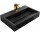 Umyvadlo na postavení na desku Rea Goya Black, 60x37cm, bez přepadu, otvor na baterii, černá matnáný