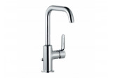 Umyvadlová baterie Kludi Objekta, stojící, výška 280mm, výtokové rameno 155mm, souprava odtokový, chrom