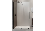 Dveře posuvné walk-in Radaway Furo Black, levé, se stěnou, 90x200cm, sklo čiré, profil černá