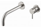 Umyvadlová baterie Vema Tiber Steel, podomítková, 2otvorová, výtokové rameno 208mm, zátka klik-klak, nerez inox