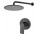 Sprchový set Vema Slate, podomítkový, 1 wyjście vody, horní sprcha 20cm, černá matnáný