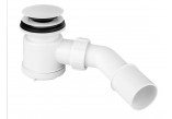 Sifon pro sprchové vaničky McAlpine, 90mm, czyszczenie od góry, klik-klak, bílý