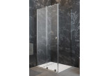 Přední plocha koutu Radaway Furo Black KDJ 90, levé, se stěnou, 90x200cm, dveře posuvné, sklo čiré, profil černá