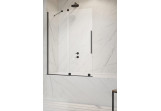 Vanová zástěna Radaway Furo Black PND II 130, levý, sklo čiré, 130x150cm, przesuwny, profil černá