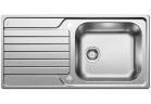 Dřez Blanco Dinas XL 6 S 1000x500 mm oboustranný, s automatickým uzávěrem - broušená ocel