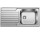 Dřez Blanco Dinas XL 6 S 1000x500 mm oboustranný, s automatickým uzávěrem - broušená ocel