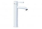 Umyvadlová baterie Valvex Vegane Bianco, stojící, výška 305mm, výtokové rameno 128mm, zátka click-clack, bílý