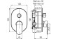 Baterie vanová - sprchová Valvex Loft, podomítková, 3-funkční, s přepínačem, chrom