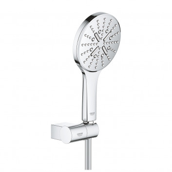 Sprchový set Grohe Rainshower Smartactive 130, sluchátko 3-funkční s hadicí i regulovánou držákem, chrom