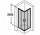 Sprchový kout wejście Narożne posuvné Huppe Classics 2 120x120 cm, wys. 200 cm, černá matnáný , čiré sklo s povrchem Anti Plaque 