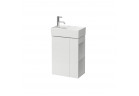 Skříňka pod umyvadlo Laufen Kartell by Laufen, 44cm, skleněné polička, závěs zleva, dla umywalki 815335, bílý matný