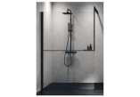Sprchový kout druhu walk-in přístěnná Novellini Kuadra H Black, 107-110 cm profil černá matnáný, čiré sklo