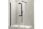Sprchový kout druhu walk-in přístěnná Novellini Kuadra H Black, 107-110 cm profil černá matnáný, čiré sklo