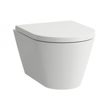 Závěsné wc WC Laufen Kartell by Laufen, 49x37cm, rimless, zaoblená, bílý