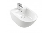 Bidet závěsná Villeroy&Boch Subway 3.0, 56x37,5 cm, Weiss Alpin, s povrchem CeramicPlus 