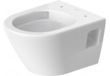 Mísa toaletní závěsná Duravit D-Neo Rimless, 54x37cm, bez rantu spłukującego, 4,5 l, UWL klasa 1, bílá