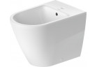 Bidet stojící přistěnný Duravit D-Neo, 58x37cm, z přepadem, otvor na baterii bílý