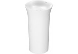 Umyvadlo volně stojící Duravit White Tulip, 500x900mm, kulatá, bez přepadu, připojení do stěny, bílá