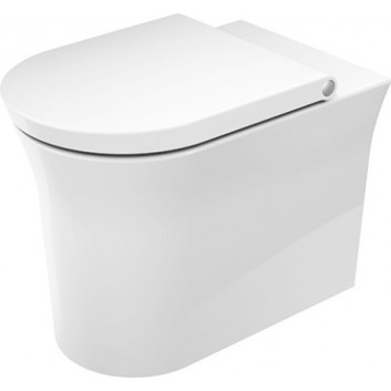 Mísa toaletní závěsná Duravit White Tulip Rimless, 54x37cm, bez rantu spłukującego, připevnění Durafix, HygieneFlush, bílá