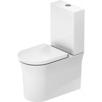 Mísa kombi stojící WC Duravit D-Neo Rimless, 65x37cm, bez rantu spłukującego, 4,5 l, UWL klasa 1, bílá