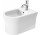 Závěsný bidet Duravit White Tulip, 54x37cm, z přepadem, otvor na baterii, bílý