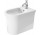 Bidet stojící przyścienne Duravit White Tulip, 58x37cm, z přepadem, otvor na baterii, bílý