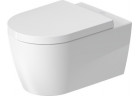 Mísa toaletní závěsná Duravit ME by Starck Rimless, 57x37cm, bez rantu spłukującego, připevnění Durafix, HygieneFlush, povlak HygieneGlaze, bílá