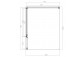 Obdélníková sprchový kout Omnires Manhattan, 90x100cm, dveře sklopné, sklo transparentní, profil černá matnáný