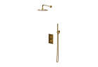 Termostatický sprchový set Omnires Contour, podomítkový, 2 výstupy vody, zlatá szczotkowany