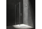 Čtvercová sprchový kout Omnires Manhattan, 120x120cm, dveře sklopné, sklo transparentní, profil chrom