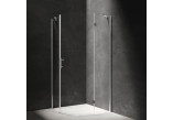 Obdélníková sprchový kout Omnires Manhattan, 130x120cm, dveře sklopné, sklo transparentní, profil chrom