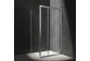 Čtvrtkruhový sprchový kout Omnires Bronx, 90x90cm, dveře posuvné, sklo transparentní, profil chrom