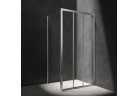 Obdélníková sprchový kout Omnires Bronx, 100x90cm, dveře posuvné 3-częściowe, sklo transparentní, profil chrom