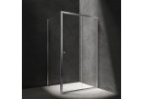 Obdélníková sprchový kout Omnires Bronx, 110x80cm, dveře posuvné dvojdílné, sklo transparentní, profil chrom