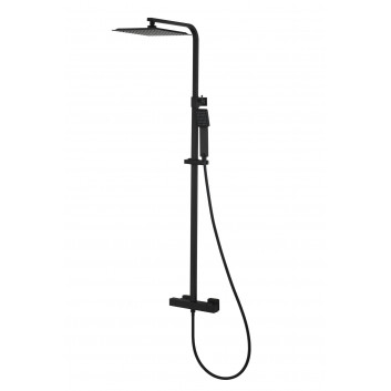 Sprchová sprchový panel Corsan Ango, s termostatem, černá